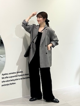 「アイテム（キャミソール）」を使った、nanakaさん（レディース・155cm）の秋コーディネート