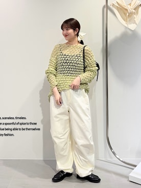 「KBF（ケイビーエフ）のアイテム（バッグ）」を使った、nanakaさん（レディース・155cm）の春コーディネート