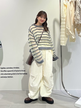 「アイテム（ブーツ）」を使った、nanakaさん（レディース・155cm）の秋コーディネート
