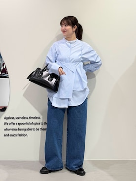 「KBF（ケイビーエフ）のアイテム（パンツ）」を使った、nanakaさん（レディース・155cm）の春コーディネート