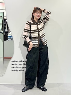 「アイテム（デニムパンツ）」を使った、nanakaさん（レディース・155cm・20代）の秋コーディネート