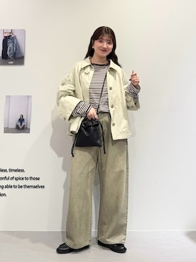 「KBF（ケイビーエフ）のアイテム（バッグ）」を使った、nanakaさん（レディース・155cm）の春コーディネート