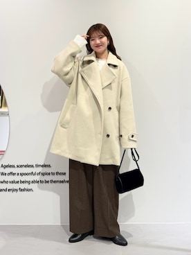 「アイテム（ショルダーバッグ）」を使った、nanakaさん（レディース・155cm・20代）の冬コーディネート