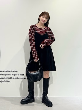 「アイテム（バッグ）」を使った、nanakaさん（レディース・155cm）の冬コーディネート