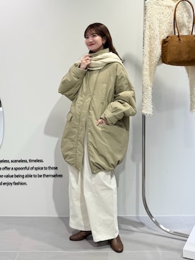 「アイテム（ダウンジャケット/コート）」を使った、nanakaさん（レディース・155cm・20代）の冬コーディネート