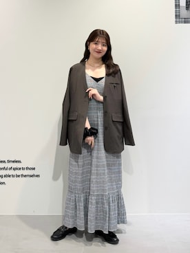 「KBF（ケイビーエフ）のアイテム（ジャケット/アウター）」を使った、nanakaさん（レディース・155cm）の春コーディネート