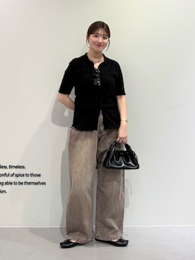 「KBF（ケイビーエフ）のアイテム（ハンドバッグ）」を使った、nanakaさん（レディース・155cm）の夏コーディネート