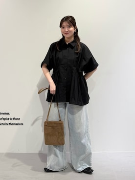 「KBF（ケイビーエフ）のアイテム（パンツ）」を使った、nanakaさん（レディース・155cm）の夏コーディネート