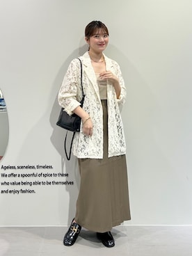 「アイテム（ローファー）」を使った、nanakaさん（レディース・155cm・20代）の秋コーディネート