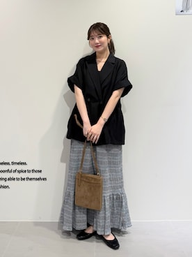 「KBF（ケイビーエフ）のアイテム（バッグ）」を使った、nanakaさん（レディース・155cm）の夏コーディネート