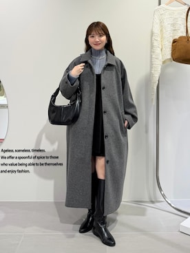 「アイテム（ステンカラーコート）」を使った、nanakaさん（レディース・155cm・20代）の秋コーディネート