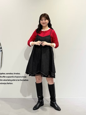 「KBF（ケイビーエフ）のアイテム（ワンピース/ドレス）」を使った、nanakaさん（レディース・155cm）の春コーディネート