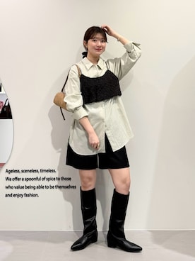 「KBF（ケイビーエフ）のアイテム（パンツ）」を使った、nanakaさん（レディース・155cm）の夏コーディネート