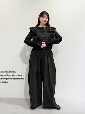 「KBF（ケイビーエフ）のアイテム（パンツ）」を使った、nanakaさん（レディース・155cm）の春コーディネート
