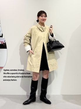 「KBF（ケイビーエフ）のアイテム（ジャケット/アウター）」を使った、nanakaさん（レディース・155cm）の春コーディネート