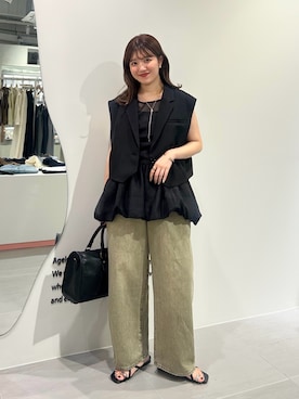 「アイテム（ベスト）」を使った、nanakaさん（レディース・155cm・20代）の夏コーディネート