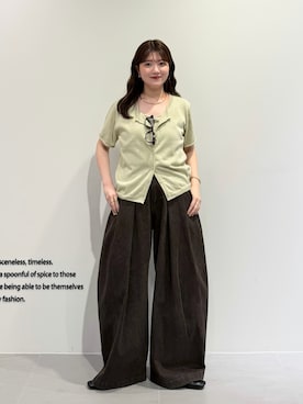 「KBF（ケイビーエフ）のアイテム（トップス）」を使った、nanakaさん（レディース・155cm）の春コーディネート