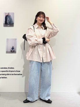 「KBF（ケイビーエフ）のアイテム（トップス）」を使った、nanakaさん（レディース・155cm）の春コーディネート