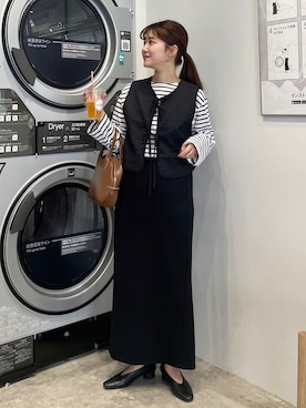 「ジャガード」｜「アイテム（その他）」を使った、nanakaさん（レディース・155cm）の春コーディネート
