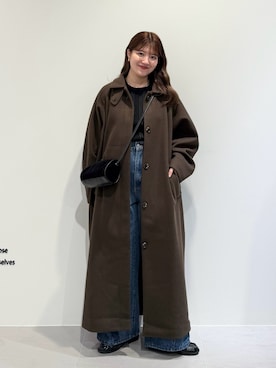 「アイテム（ステンカラーコート）」を使った、nanakaさん（レディース・155cm・20代）の秋コーディネート