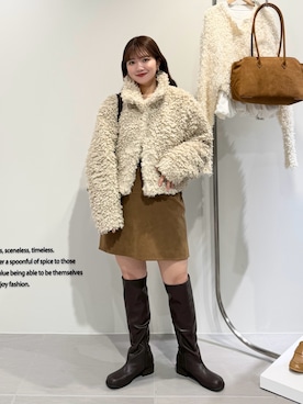 「アイテム（ブーツ）」を使った、nanakaさん（レディース・155cm）の秋コーディネート