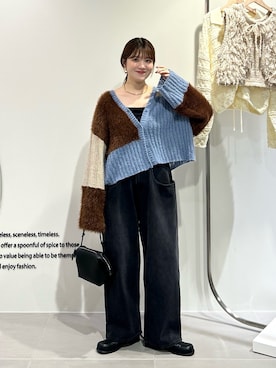 「アイテム（カーディガン/ボレロ）」を使った、nanakaさん（レディース・155cm）の秋コーディネート