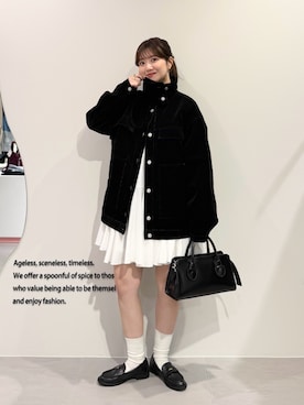 「KBF（ケイビーエフ）のアイテム（ジャケット/アウター）」を使った、nanakaさん（レディース・155cm）の春コーディネート