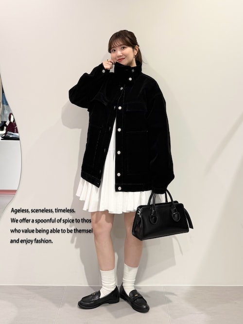 今期新品　KBF♡ハイネックデニムブルゾン ブラック ハイネックデニムブルゾン（ブルゾン）｜KBF（ケイビーエフ）の