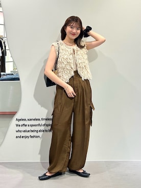 「アイテム（バングル/リストバンド）」を使った、nanakaさん（レディース・155cm）の夏コーディネート