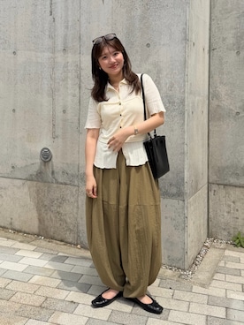 「KBF（ケイビーエフ）のアイテム（パンツ）」を使った、nanakaさん（レディース・155cm）の夏コーディネート