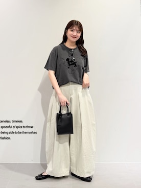 「KBF（ケイビーエフ）のアイテム（パンツ）」を使った、nanakaさん（レディース・155cm）の春コーディネート