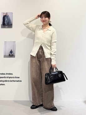 「KBF（ケイビーエフ）のアイテム（バッグ）」を使った、nanakaさん（レディース・155cm）の春コーディネート