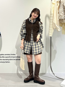 「ミニスカート」｜nanakaさん（レディース・155cm・20代）の秋コーディネート