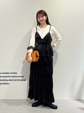 「アイテム（ワンピース）」を使った、nanakaさん（レディース・155cm・20代）の秋コーディネート