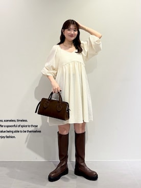 「KBF（ケイビーエフ）のアイテム（シューズ）」を使った、nanakaさん（レディース・155cm）の春コーディネート