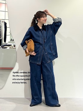 「アイテム（ブルゾン）」を使った、nanakaさん（レディース・155cm）の秋コーディネート