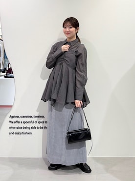 「KBF（ケイビーエフ）のアイテム（トップス）」を使った、nanakaさん（レディース・155cm）の春コーディネート