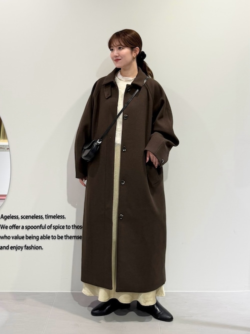 ステンカラーコクーンロングコート（ステンカラーコート）｜KBF