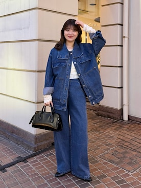 「KBF（ケイビーエフ）のアイテム（バッグ）」を使った、nanakaさん（レディース・155cm）の春コーディネート