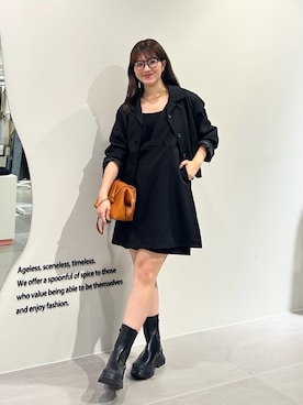 「アイテム（その他アウター）」を使った、nanakaさん（レディース・155cm）の秋コーディネート