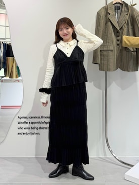 「アイテム（ワンピース）」を使った、nanakaさん（レディース・155cm・20代）の秋コーディネート