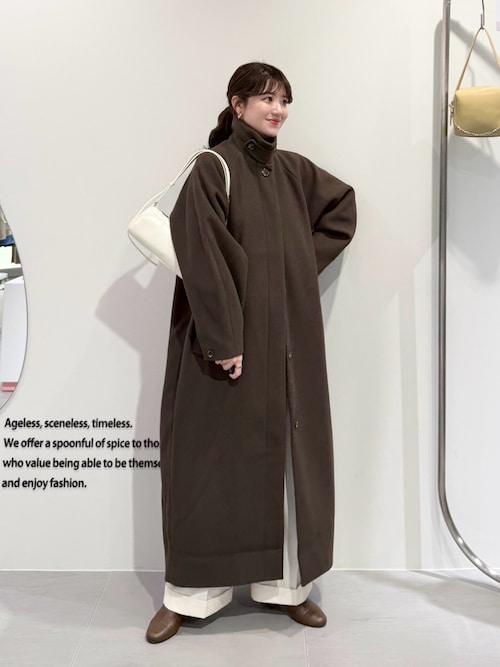 セール】ステンカラーコクーンロングコート（ステンカラーコート