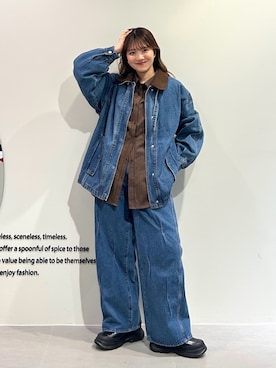 「アイテム（ブルゾン）」を使った、nanakaさん（レディース・155cm）の夏コーディネート