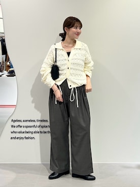 「アイテム（カーディガン/ボレロ）」を使った、nanakaさん（レディース・155cm・20代）の秋コーディネート