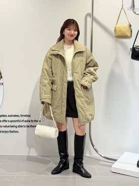 「アイテム（ニット/セーター）」を使った、nanakaさん（レディース・155cm・20代）の冬コーディネート