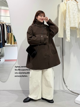 「アイテム（ショルダーバッグ）」を使った、nanakaさん（レディース・155cm・20代）の冬コーディネート