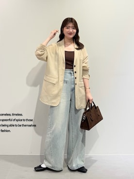 「KBF（ケイビーエフ）のアイテム（トップス）」を使った、nanakaさん（レディース・155cm）の春コーディネート