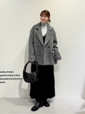 「アイテム（その他アウター）」を使った、nanakaさん（レディース・155cm）の秋コーディネート