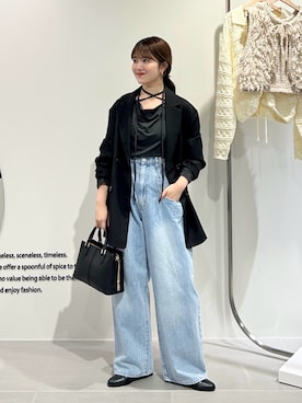 「アイテム（テーラードジャケット）」を使った、nanakaさん（レディース・155cm）の秋コーディネート