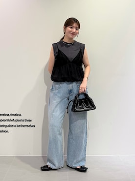 「KBF（ケイビーエフ）のアイテム（タンクトップ）」を使った、nanakaさん（レディース・155cm）の秋コーディネート